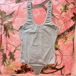 house of CB silver grey tank bodysuit